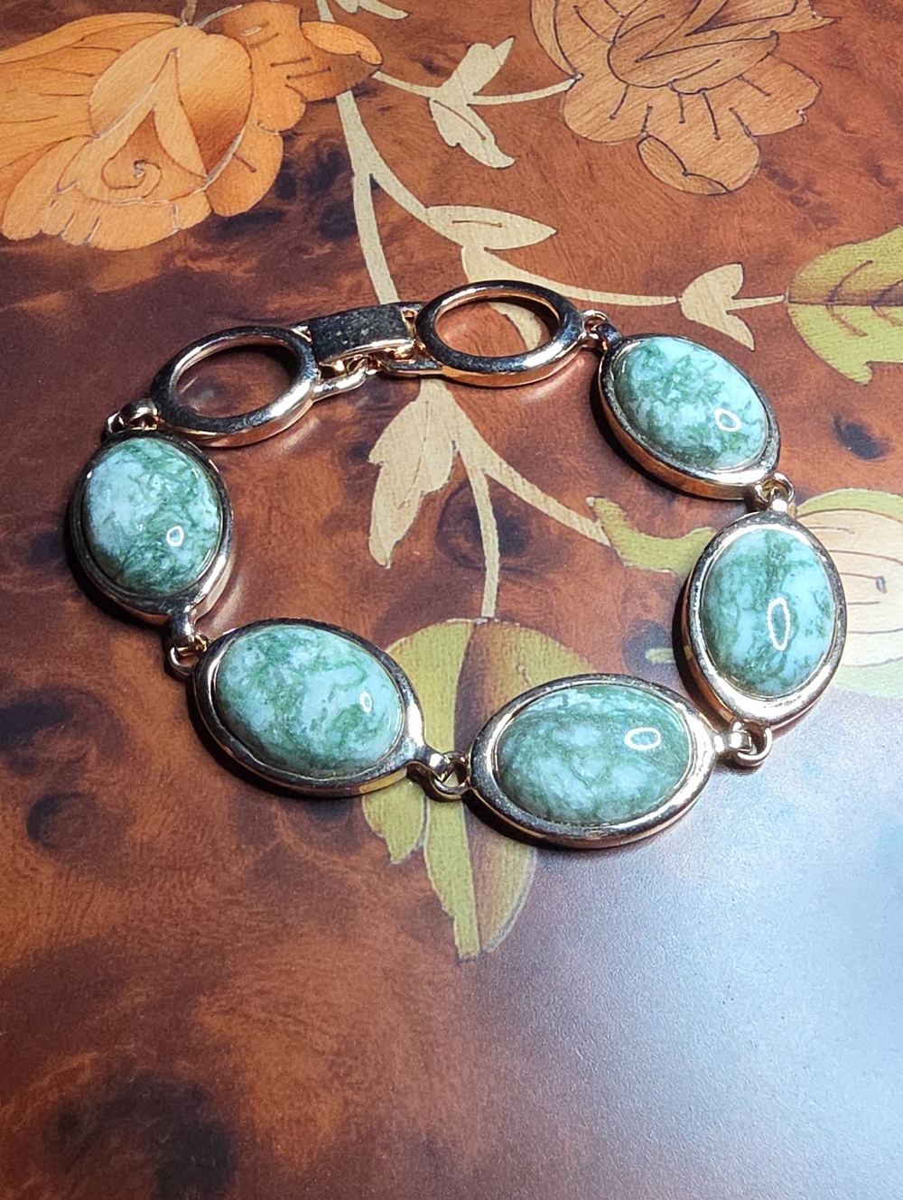 Timna Jewelry Collection(TM) Cabochon Tree Agate Copper Bracelet